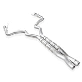 15-17 Ford Mustang GT Stainless Works M15CB3X-LMF 3in Catback X-Pipe Retro Chambered Mufflers 3in Cores